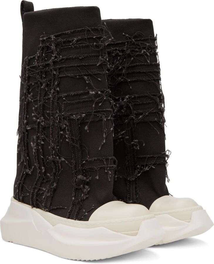 Rick Owens DRKSHDW Black Slashed Fogachine Sneakers
