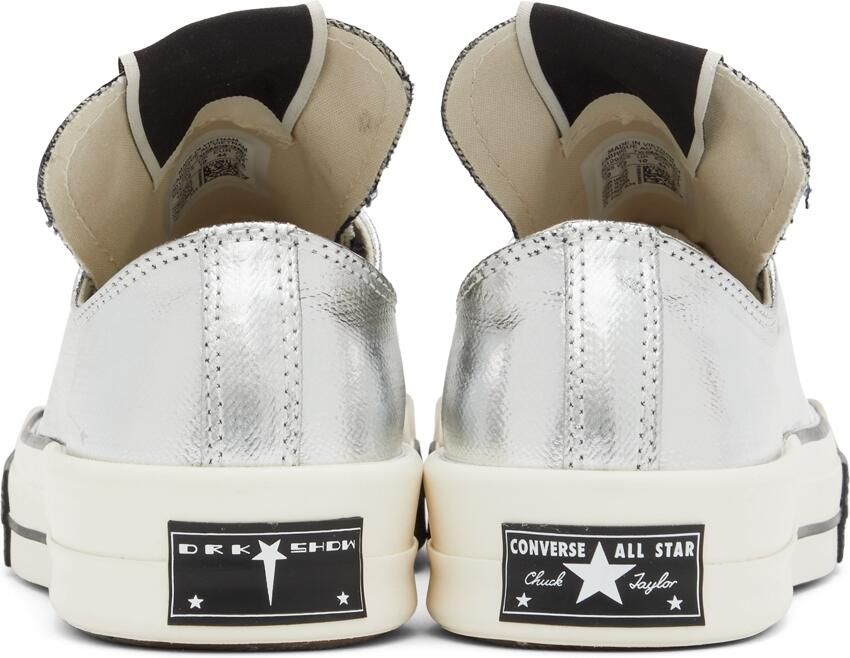 Rick Owens Drkshdw Silver Converse Edition Turbodrk Chuck 70 Low Sneakers