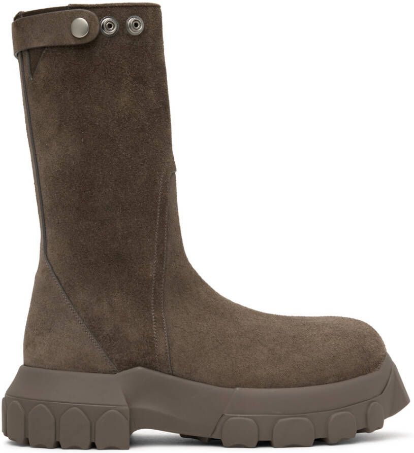 Rick Owens Gray Creeper Bozo Tractor Boots