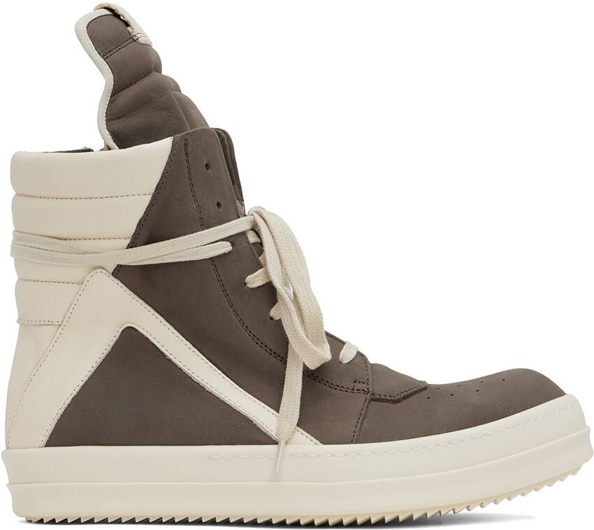 Rick Owens Gray Geobasket Sneakers - Picture 5