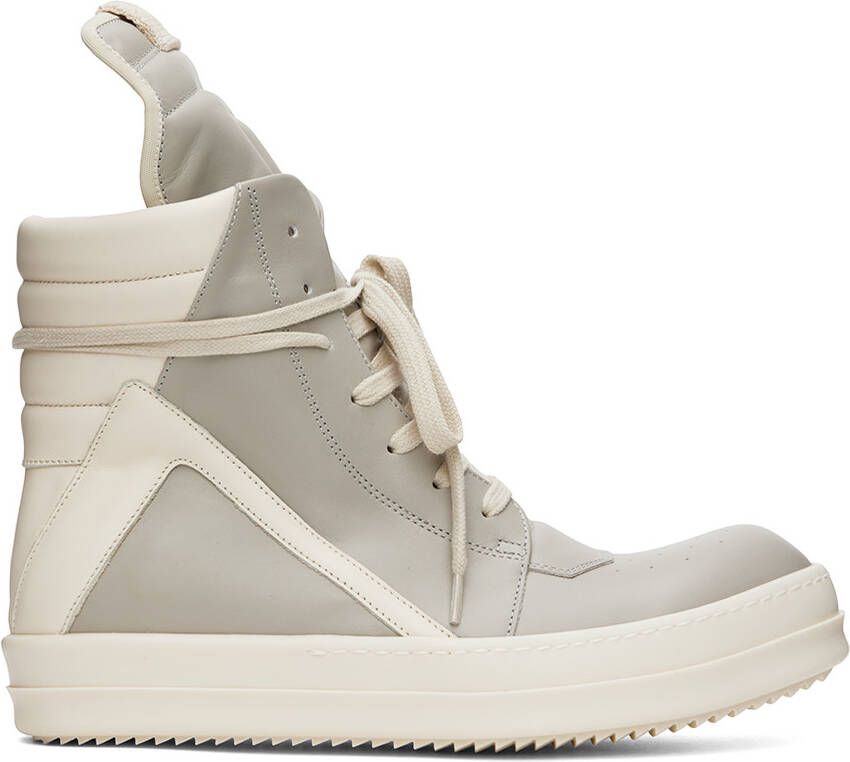 Rick Owens Gray Geobasket Sneakers - Picture 5