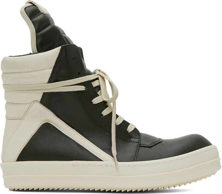 Rick Owens Green Geobasket Sneakers - Picture 5