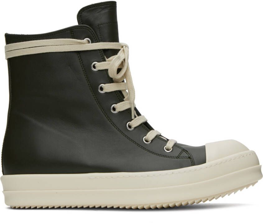 Rick Owens Green High Sneakers