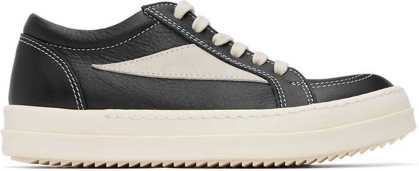 Rick Owens Kids Black & Off-White Vintage Sneakers - Picture 4