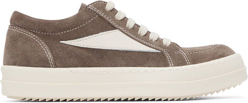 Rick Owens Kids Gray & Off-White Vintage Sneakers - Picture 4