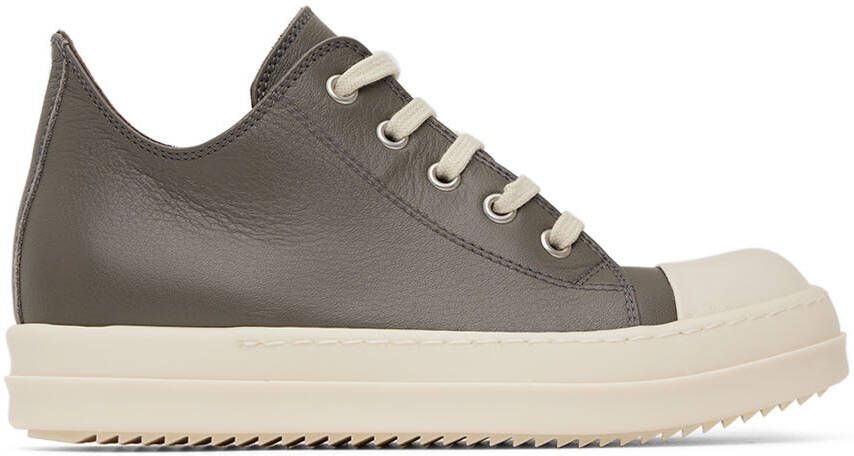Rick Owens Kids Gray Low Sneakers - Picture 5