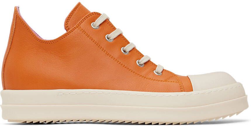 Rick Owens Kids Orange Low Sneakers - Picture 5