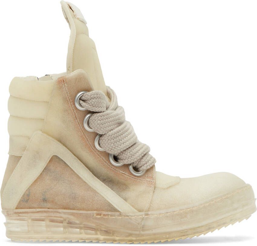 Rick Owens Off-White Geobasket Sneakers - Picture 5