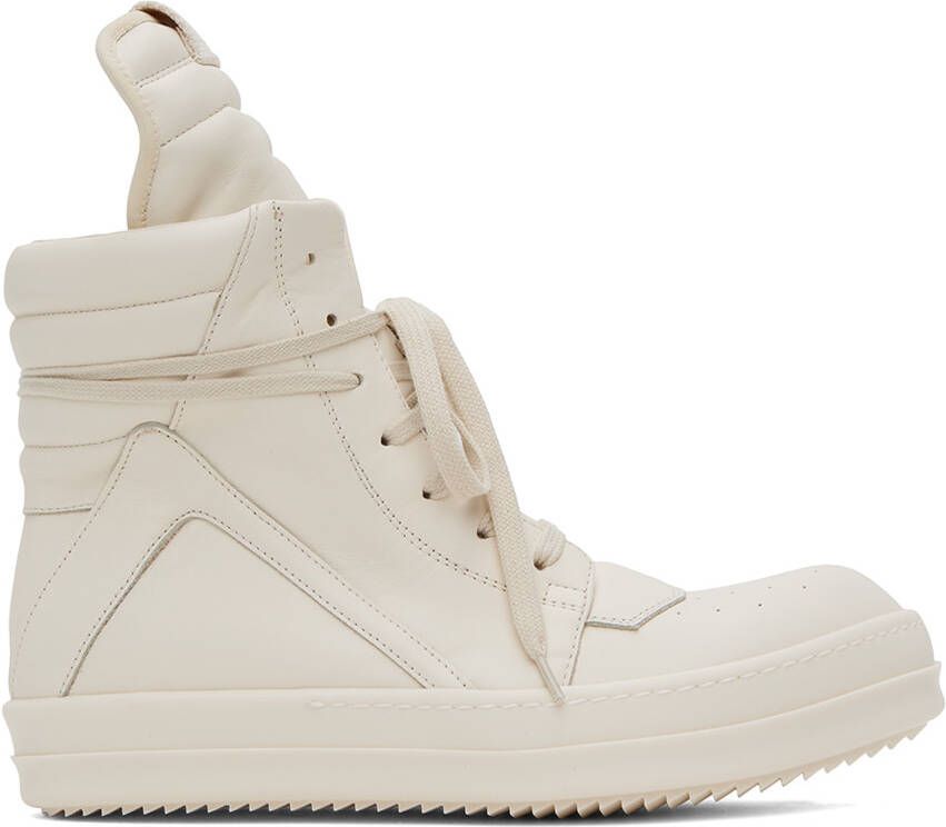 Rick Owens Off-White Geobasket Sneakers - Picture 4