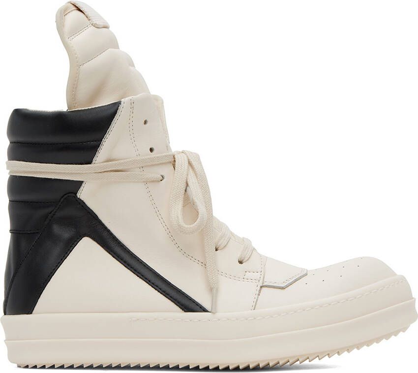 Rick Owens Off-White Geobasket Sneakers - Picture 4