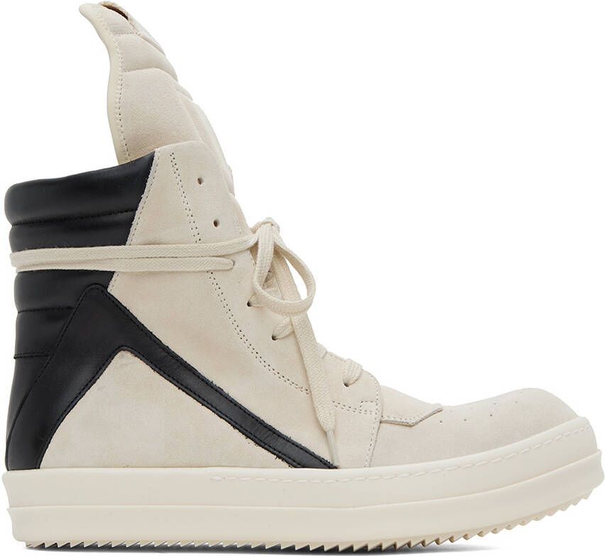Rick Owens Off-White Geobasket Sneakers - Picture 4