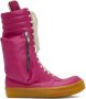 Rick Owens Pink Cargobasket Sneakers - Thumbnail 1