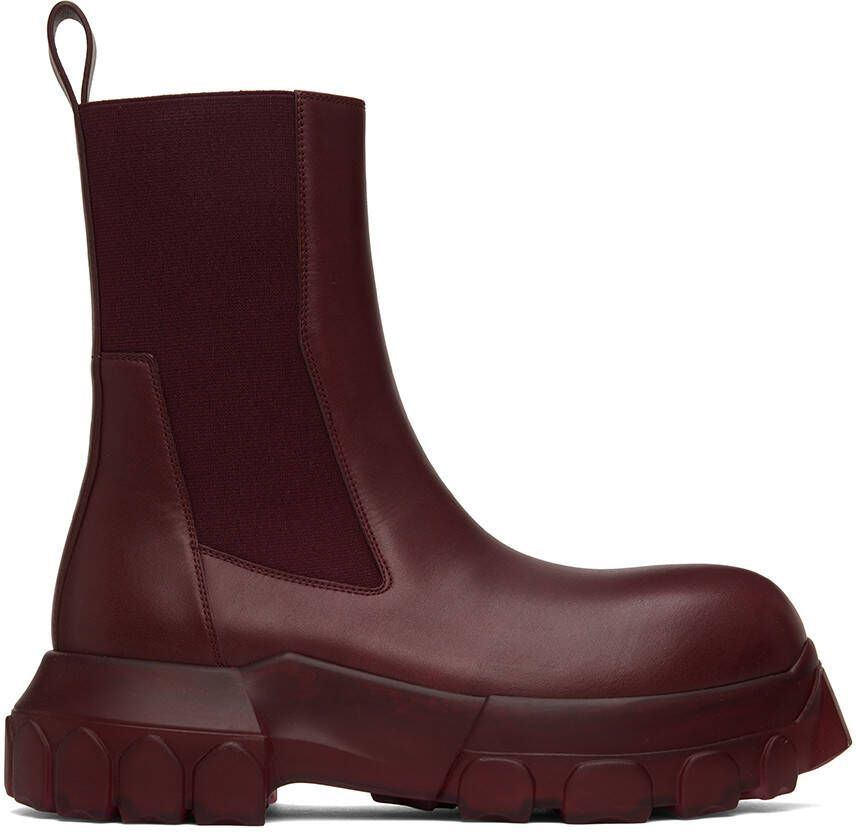 Rick Owens Pink Edfu Beatle Bozo Tractor Chelsea Boots - Picture 5