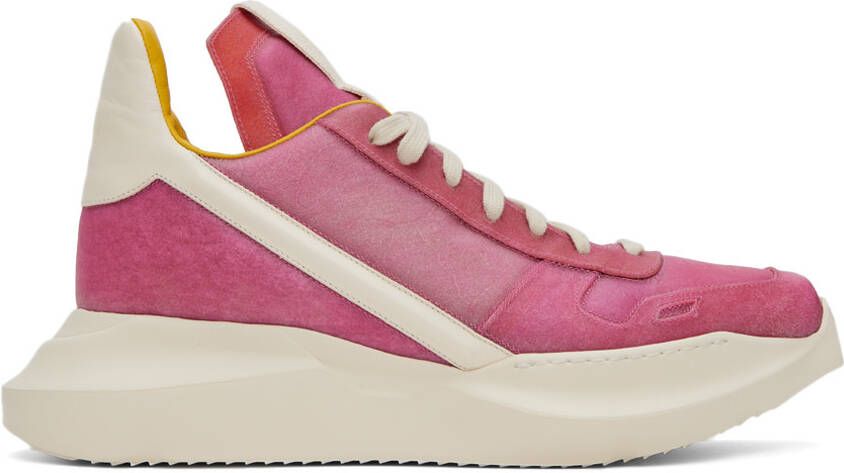 Rick Owens Pink Geo Geth Sneakers - Picture 5