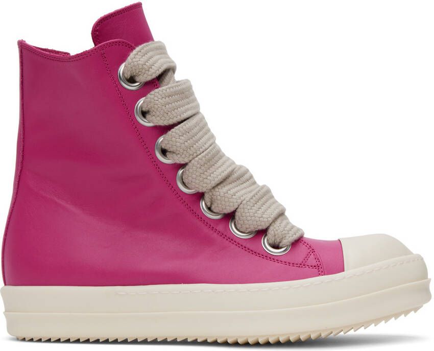 Rick Owens Pink Zip-Up Sneakers - Picture 4