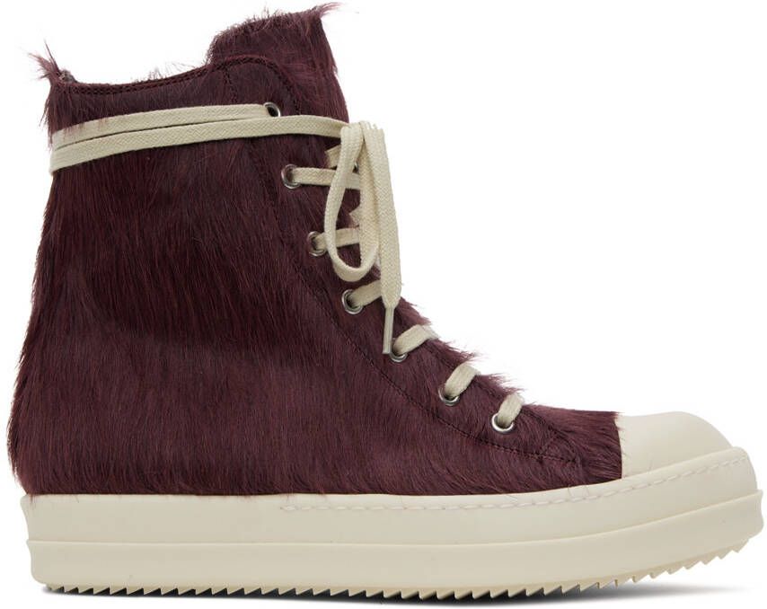 Rick Owens Purple Fur Sneakers - Picture 5