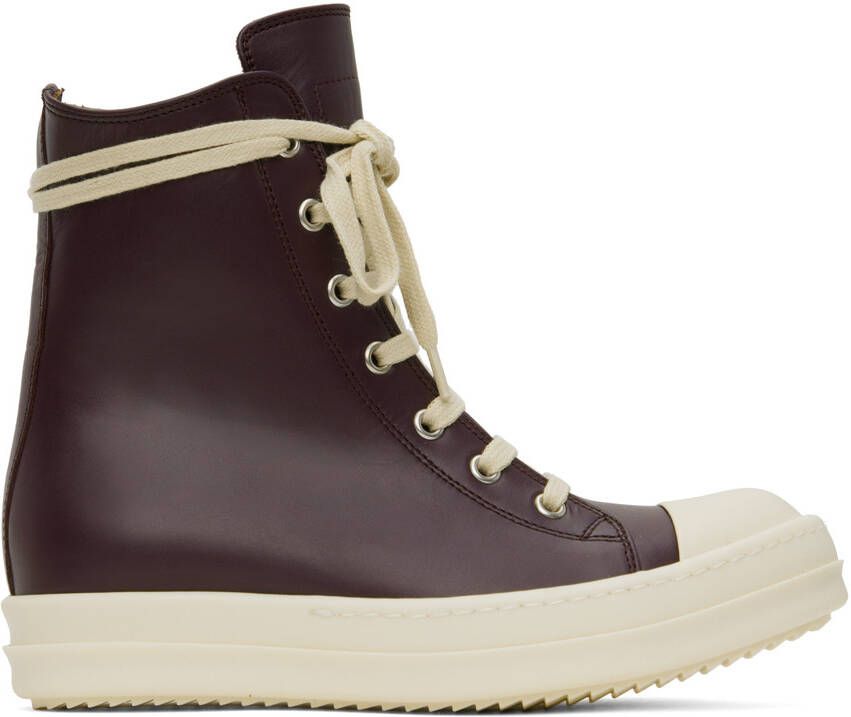 Rick Owens Purple High Sneakers - Picture 5