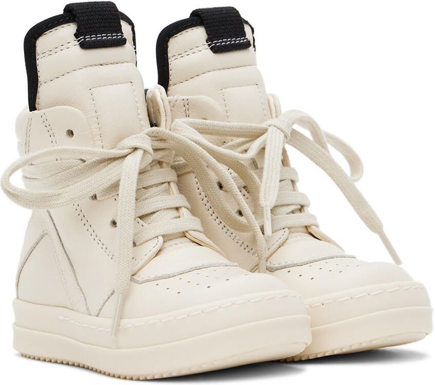 Rick Owens Baby Off-White Geobasket Sneakers - Picture 2