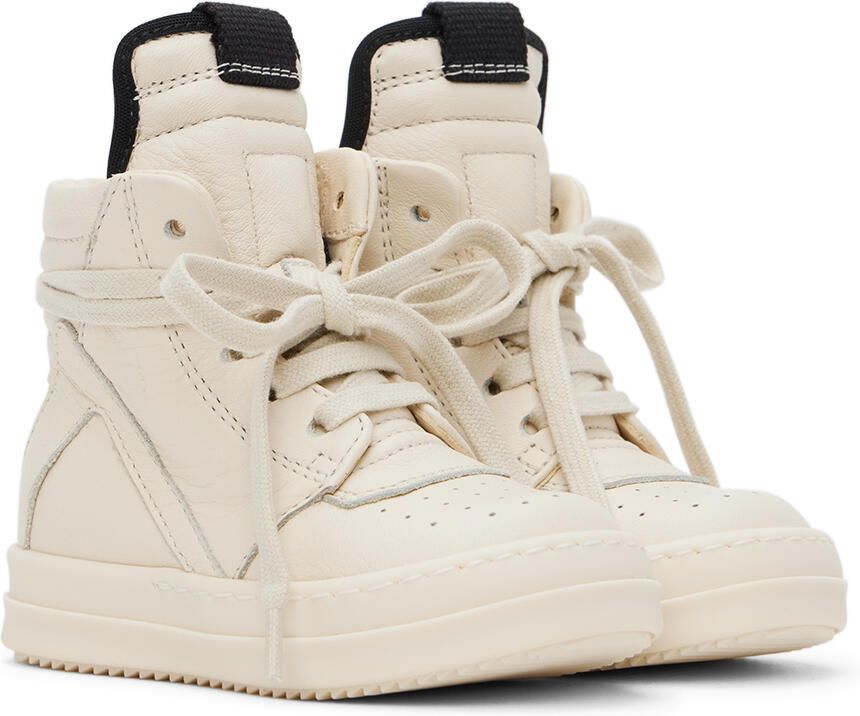 Rick Owens Baby Off-White Geobasket Sneakers - Picture 3