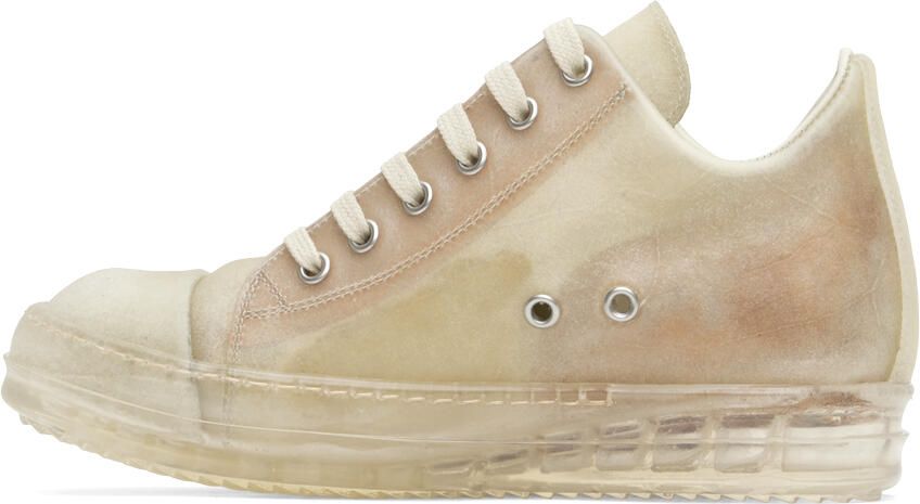 Rick Owens Beige Transparent Sneakers - Picture 3