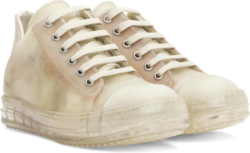 Rick Owens Beige Transparent Sneakers - Picture 2