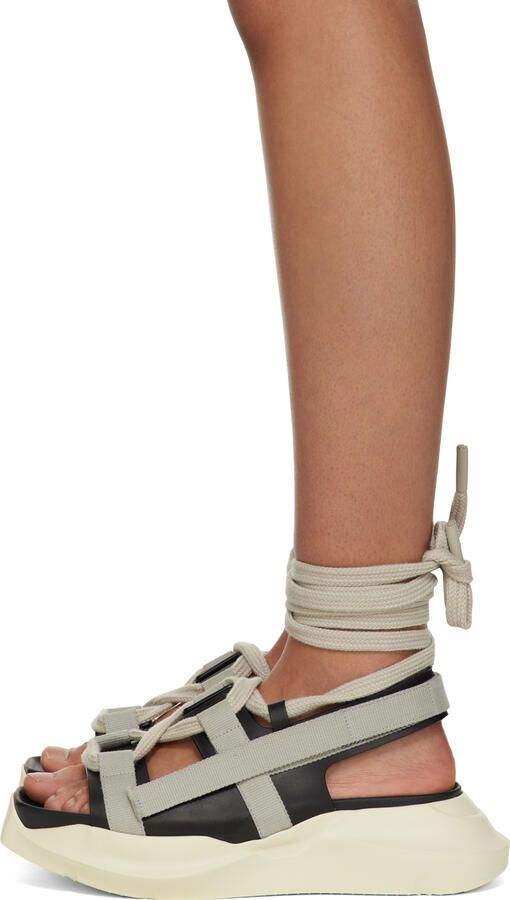 Rick Owens Black & Off-White Geth Sandals - Picture 2