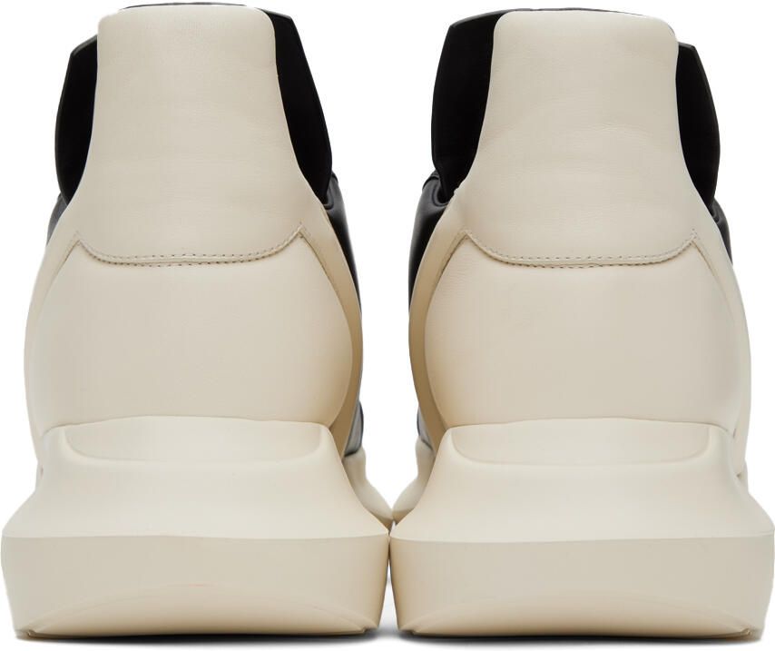 Rick Owens Black & Off-White Geth Sneakers - Picture 3