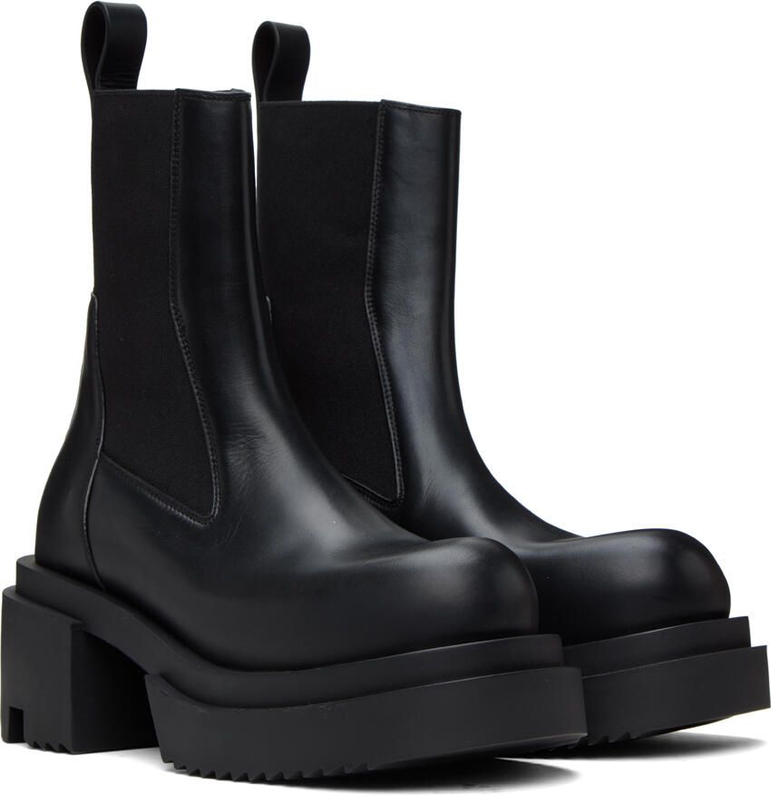 Rick Owens Black Beatle Bogun Boots - Picture 2