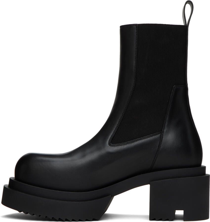 Rick Owens Black Beatle Bogun Chelsea Boots