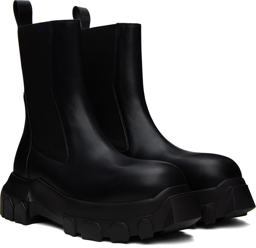 Rick Owens Black Beatle Bozo Tractor Boots - Picture 2