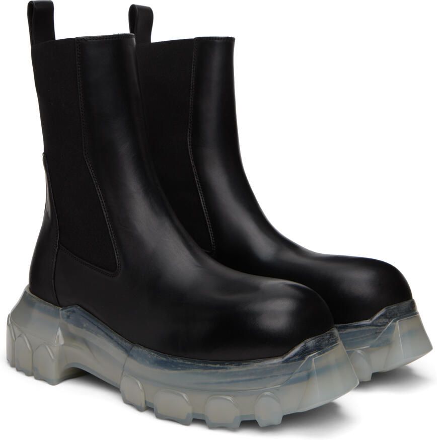 Rick Owens Black Beatle Bozo Tractor Boots