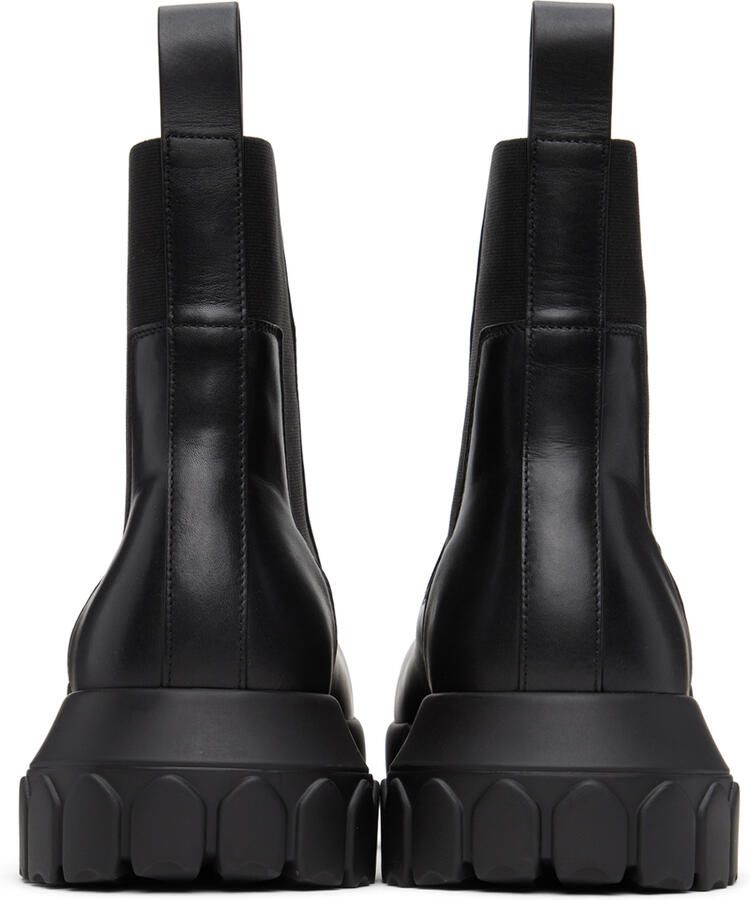 Rick Owens Black Beatle Bozo Tractor Chelsea Boots - Picture 3