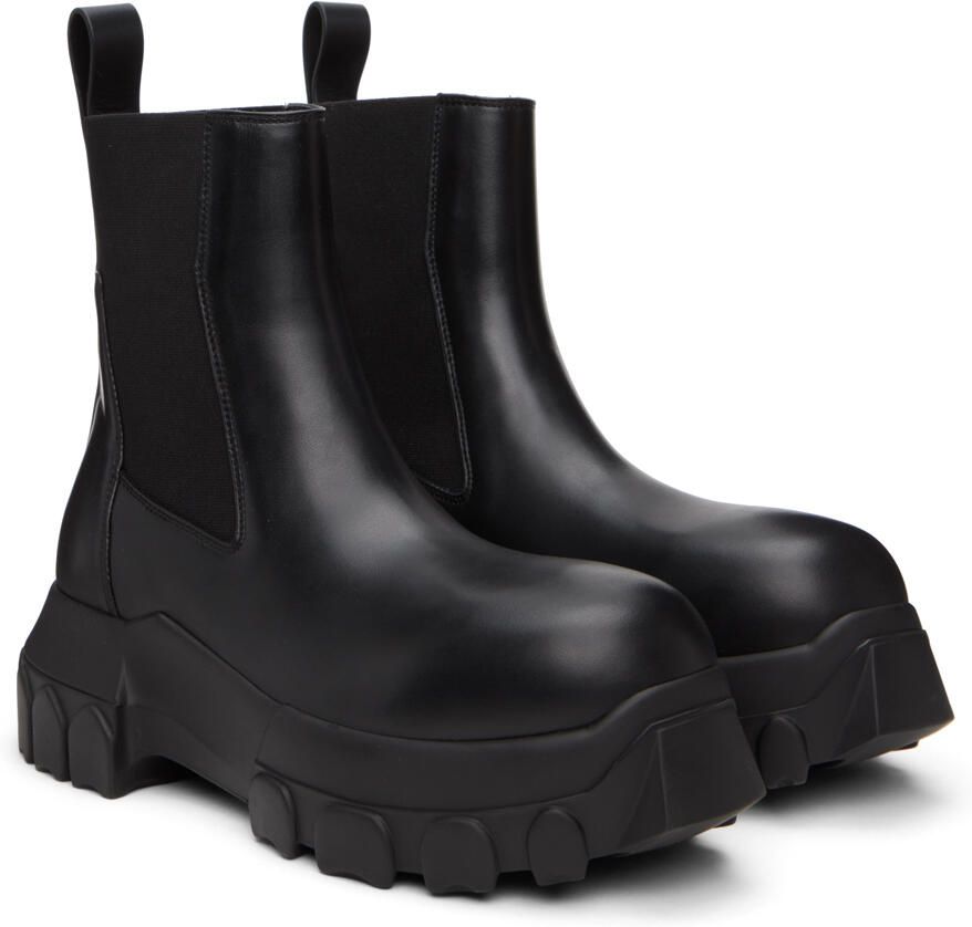 Rick Owens Black Beatle Bozo Tractor Chelsea Boots
