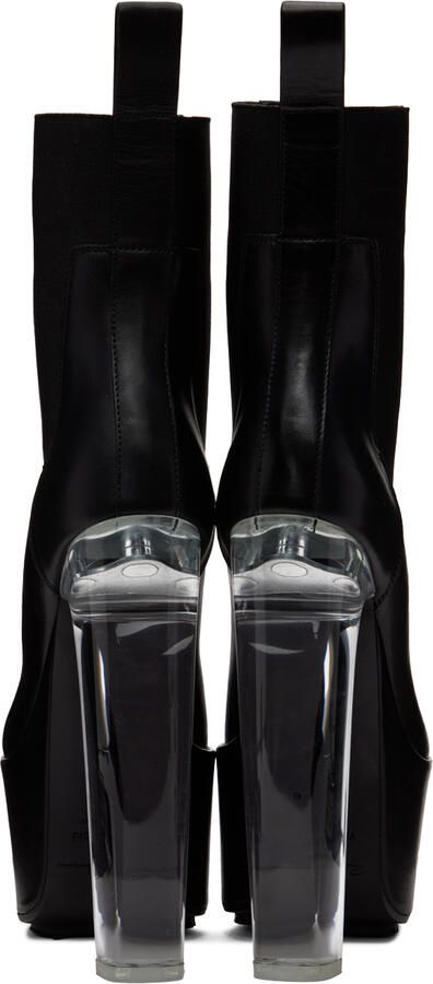 Rick Owens Black Beatle Platform Boots - Picture 3