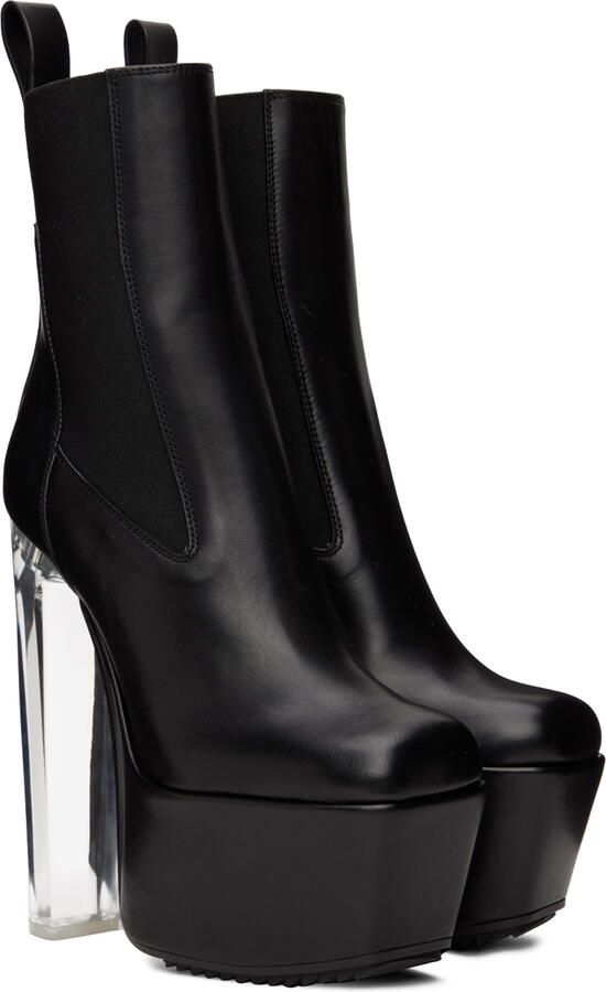Rick Owens Black Beatle Platform Boots