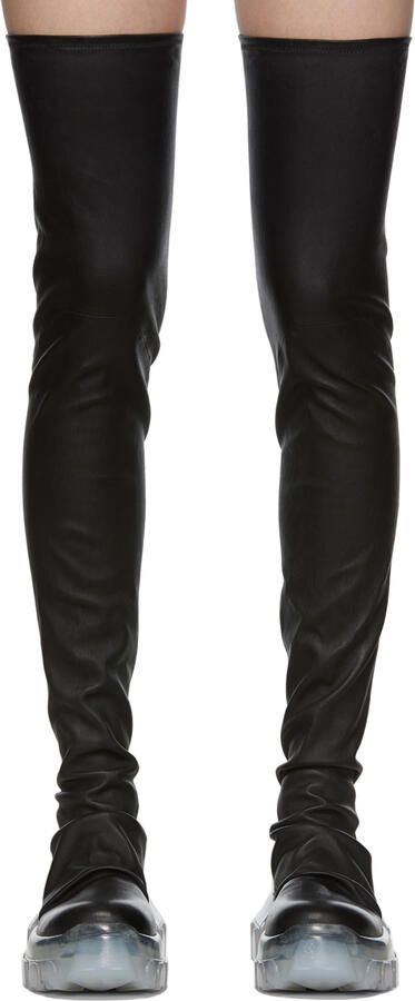 Rick Owens Black Bozo Stocking Tractor Boots