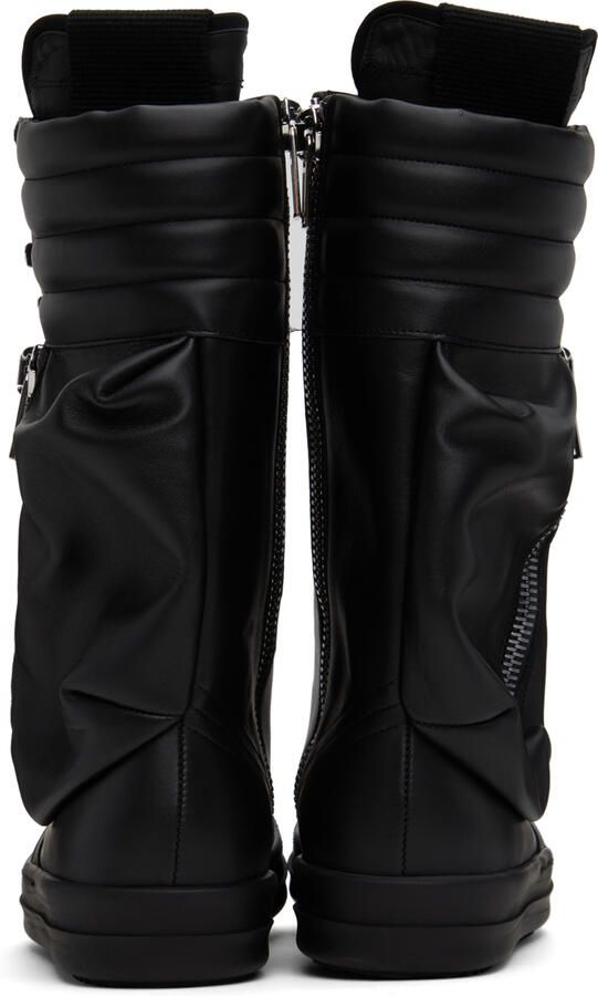 Rick Owens Black Cargobasket Sneakers - Picture 3