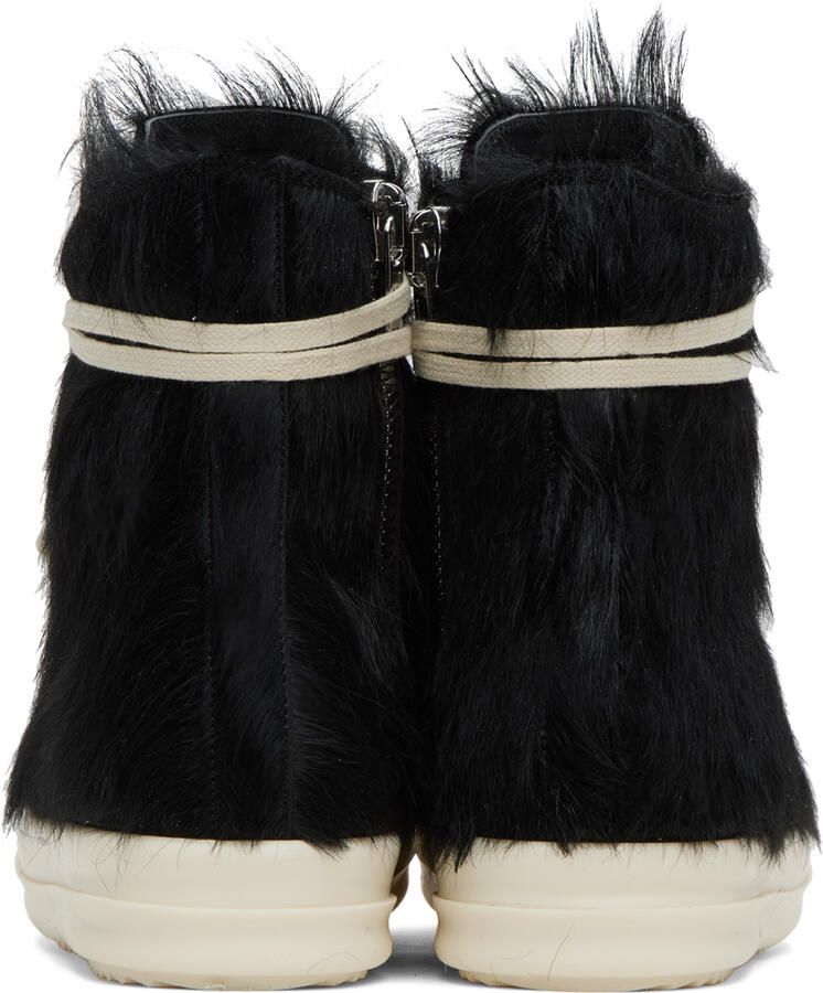 Rick Owens Black Fur Sneakers
