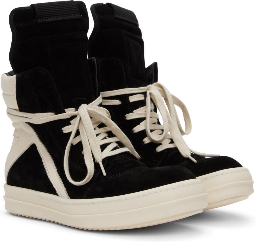 Rick Owens Black Geobasket Sneakers - Picture 3