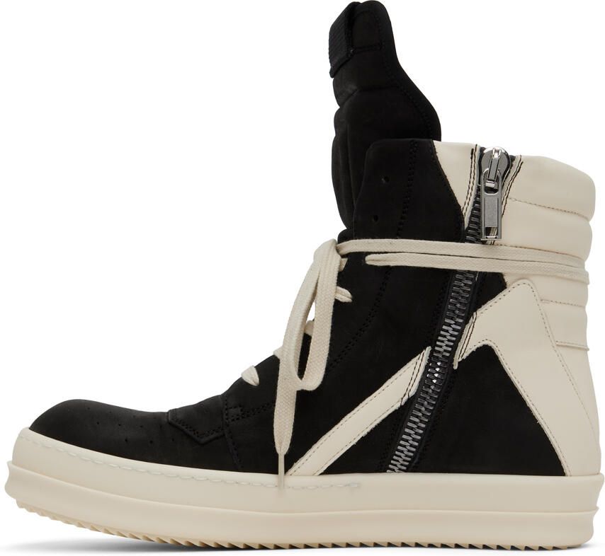 Rick Owens Black Geobasket Sneakers - Picture 4