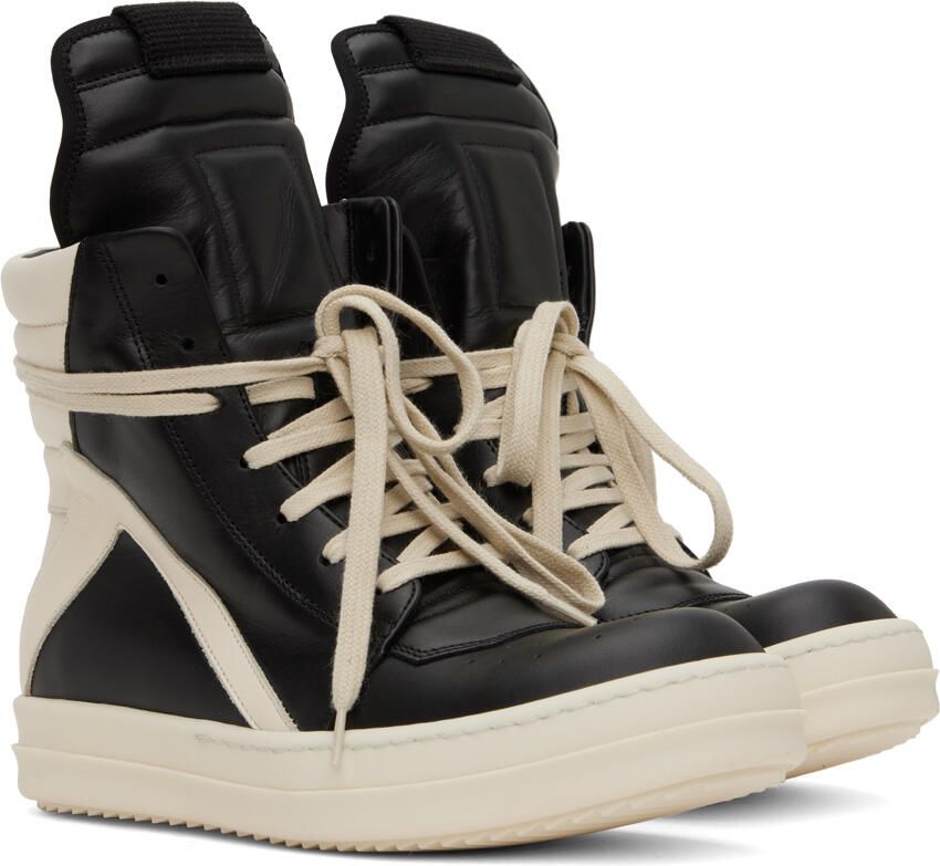 Rick Owens Black Geobasket Sneakers - Picture 3