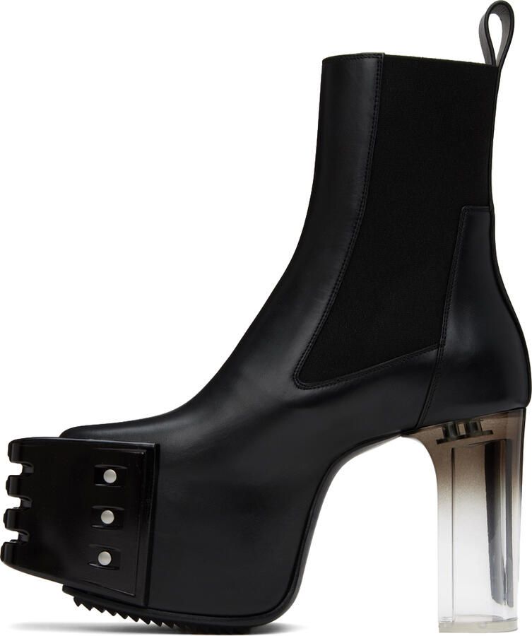 Rick Owens Black Grilled Boots