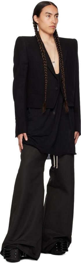 Rick Owens Black Grilled Platform Chelsea Boots - Picture 4