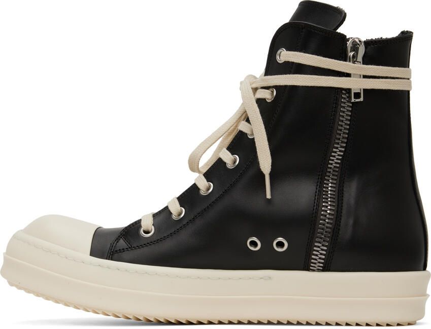 Rick Owens Black High Sneakers - Picture 3