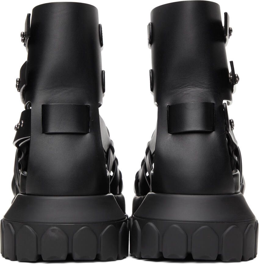 Rick Owens Black Hiking Tractor Sandals