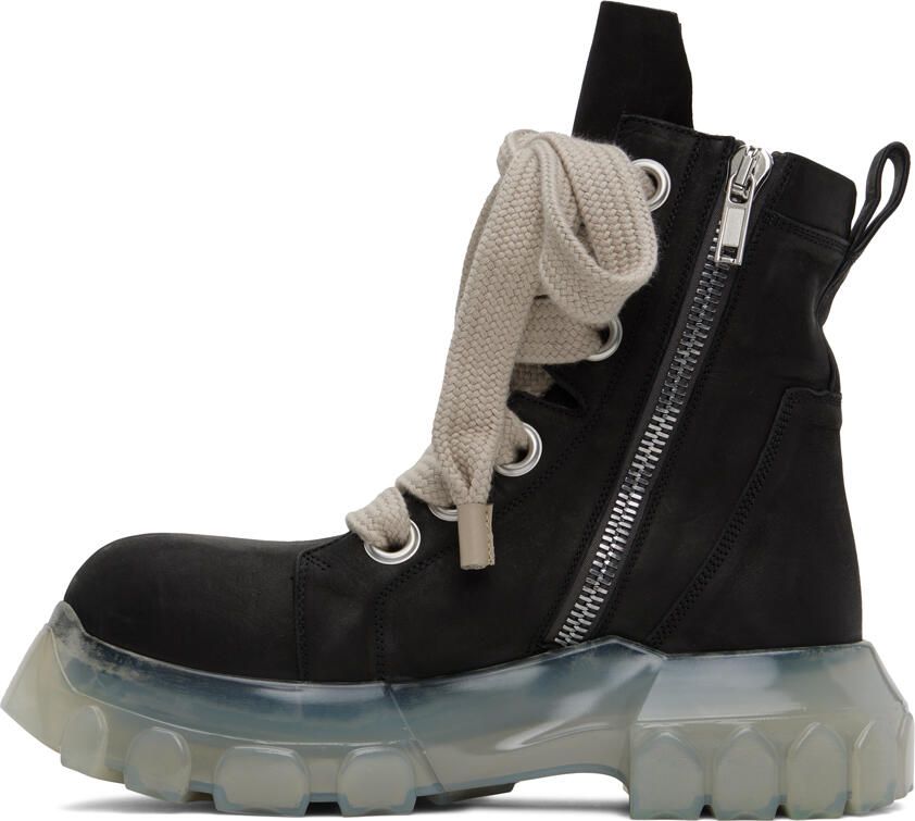 Rick Owens Black Jumbo Laced Bozo Tractor Boots - Picture 3