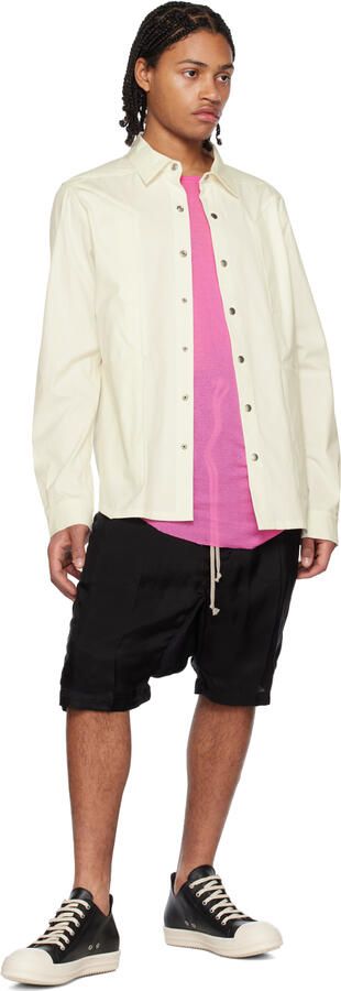 Rick Owens Black Leather Low Sneakers - Picture 4