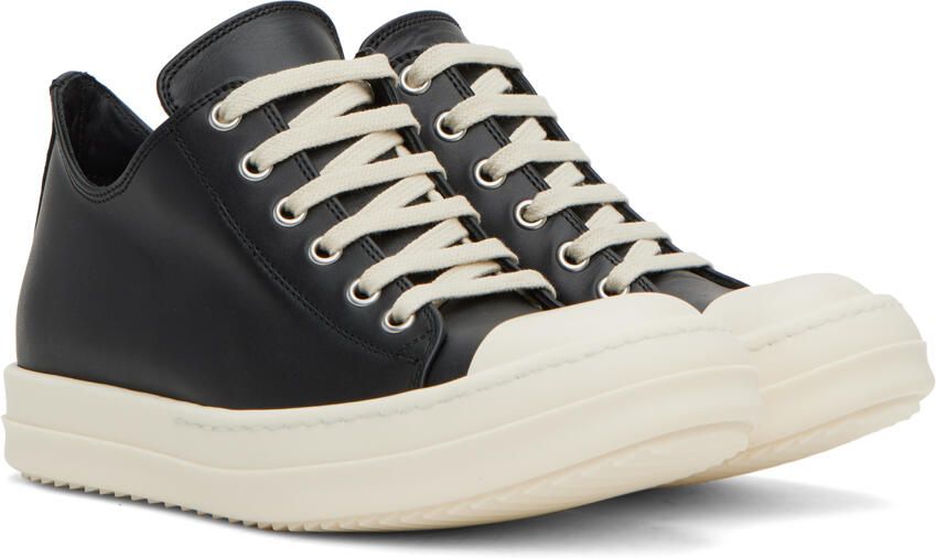 Rick Owens Black Low Sneakers - Picture 2