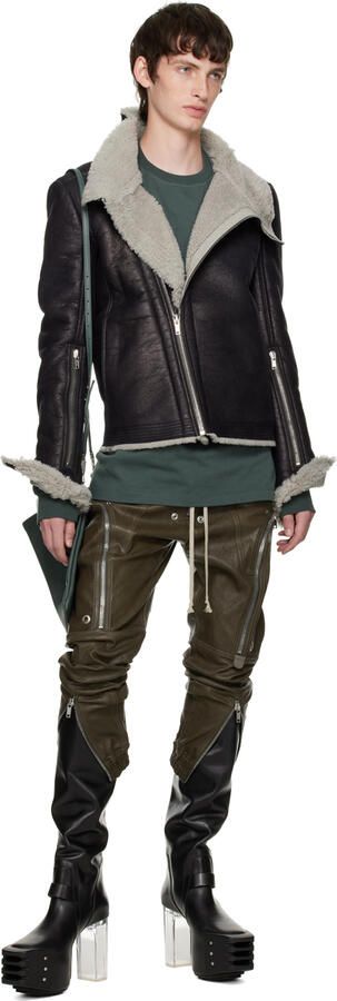 Rick Owens Black Pull On Platform Boots - Picture 4