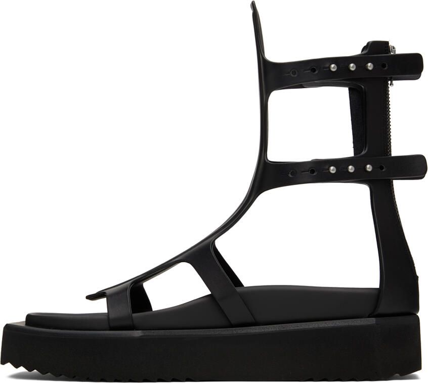 Rick Owens Black Turbo Spartan Sandals - Picture 3
